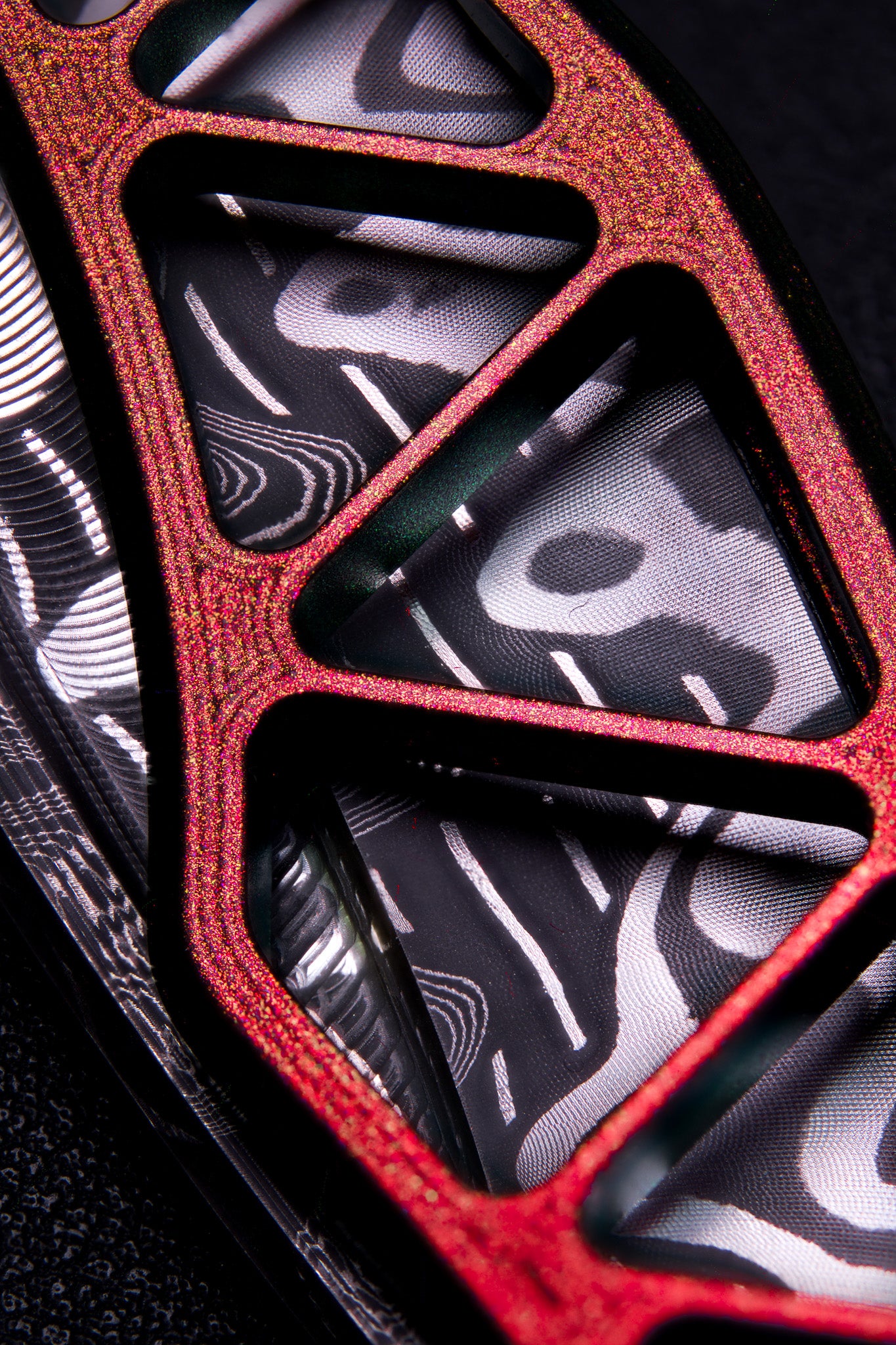 Everburn Brimwulf Damascus - Bladeshow Atlanta Colorshift Cerakote