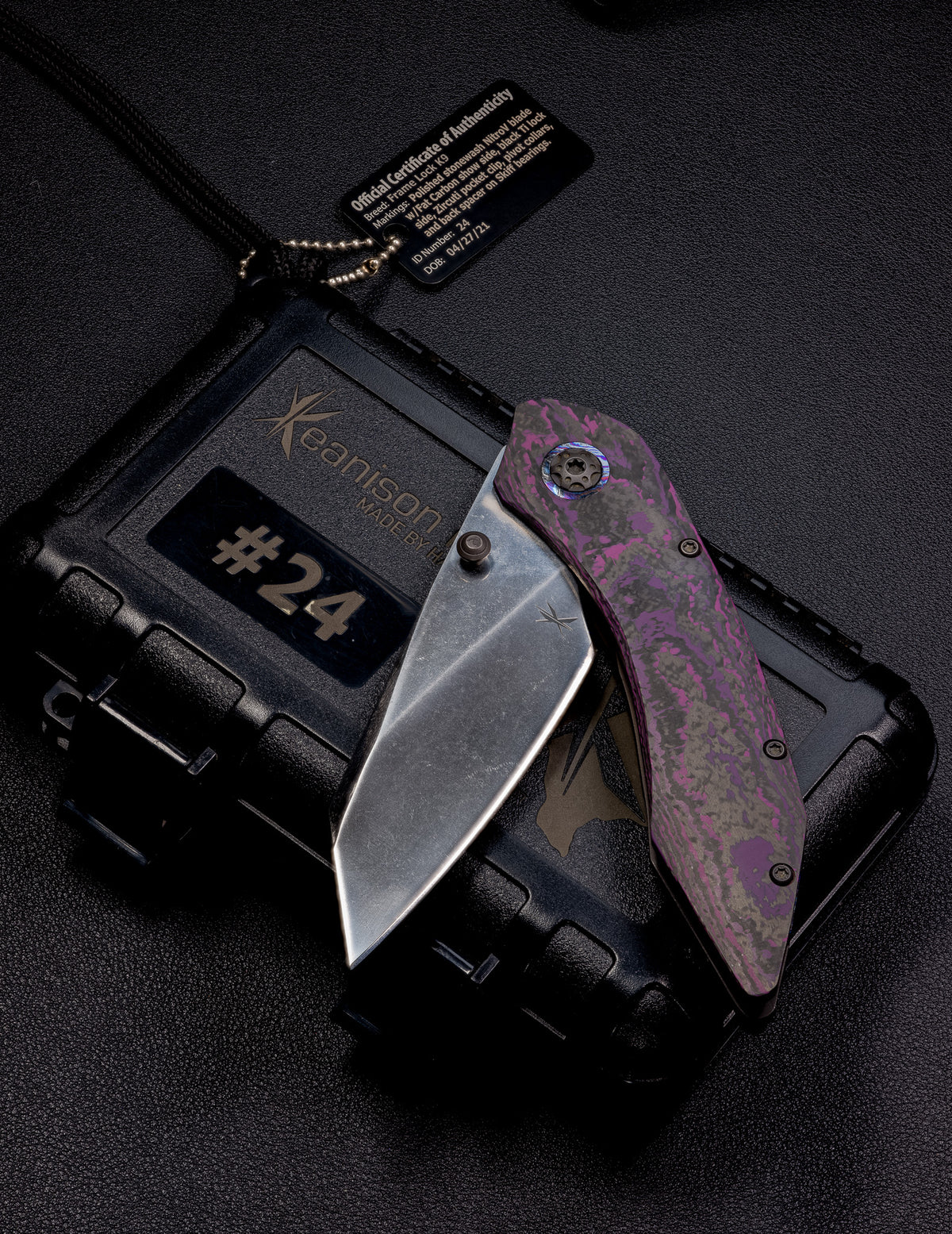 Keanison K9 Custom #24 - Timascus Accents